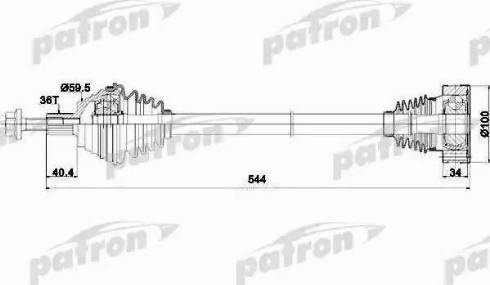 Patron PDS0253 - Полуоска vvparts.bg