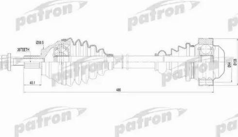 Patron PDS0252 - Полуоска vvparts.bg