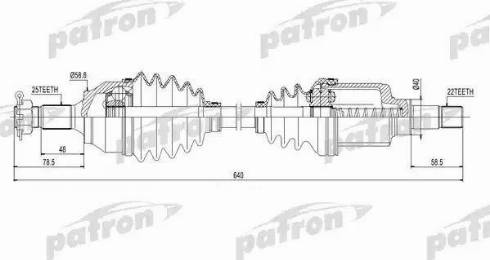 Patron PDS0229 - Полуоска vvparts.bg