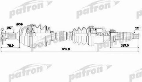 Patron PDS0729 - Полуоска vvparts.bg