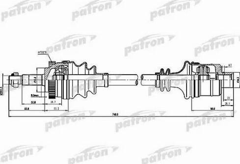 Patron PDS1595 - Полуоска vvparts.bg