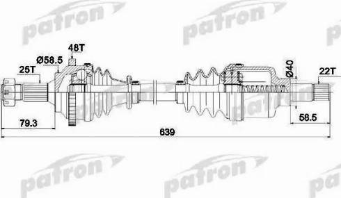 Patron PDS1563 - Полуоска vvparts.bg