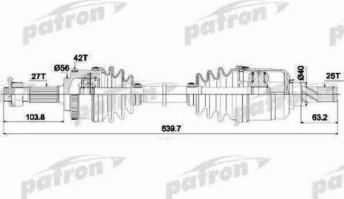 Patron PDS1620 - Полуоска vvparts.bg