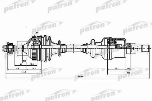 Patron PDS1136 - Полуоска vvparts.bg