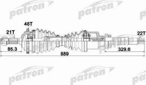 Patron PDS1382 - Полуоска vvparts.bg