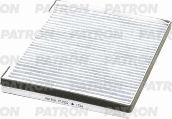 Patron PF2502 - Филтър купе (поленов филтър) vvparts.bg