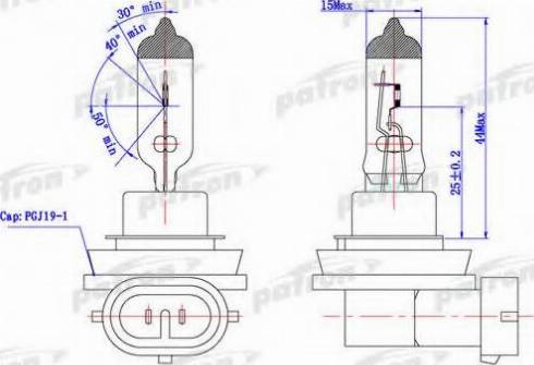 Patron PLH8-12/35 - Крушка с нагреваема жичка, фар за мъгла vvparts.bg