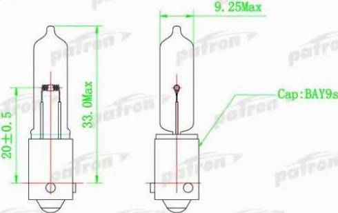 Patron PLH21W - Крушка с нагреваема жичка, допълнителни стоп светлини vvparts.bg