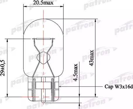 Patron PLW21W - Крушка с нагреваема жичка, допълнителни стоп светлини vvparts.bg