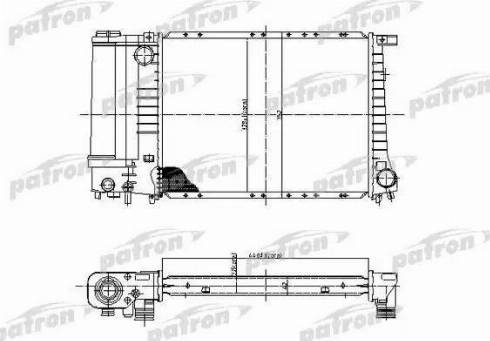 Patron PRS3400 - Радиатор, охлаждане на двигателя vvparts.bg