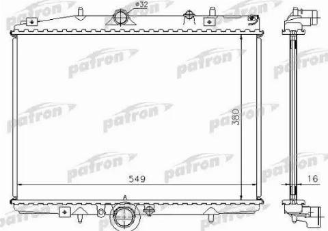 Patron PRS3412 - Радиатор, охлаждане на двигателя vvparts.bg