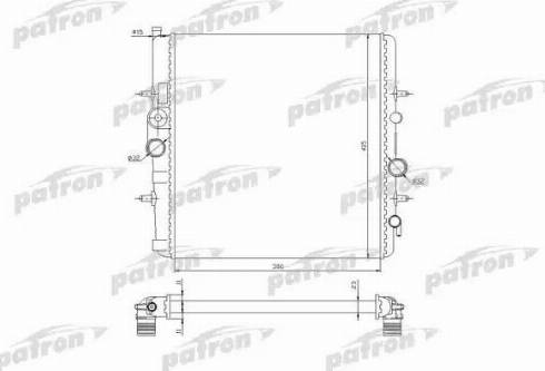 Patron PRS3506 - Радиатор, охлаждане на двигателя vvparts.bg