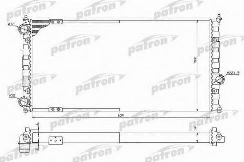 Patron PRS3521 - Радиатор, охлаждане на двигателя vvparts.bg