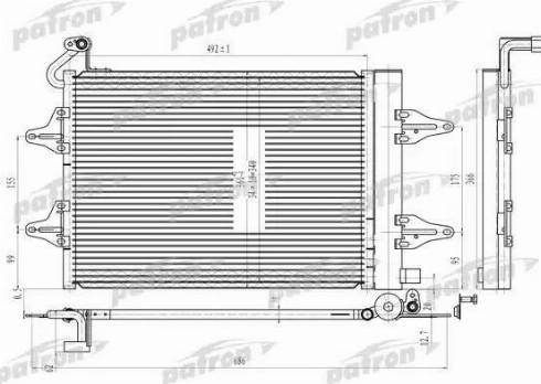 Patron PRS3639 - Кондензатор, климатизация vvparts.bg