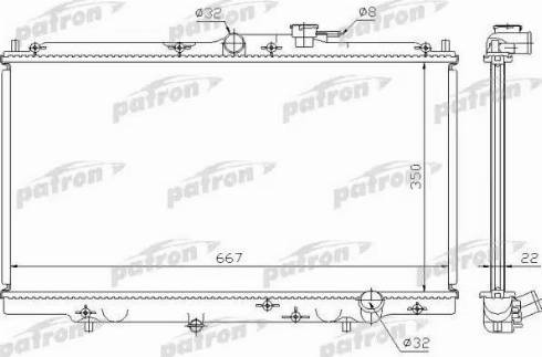 Patron PRS3093 - Радиатор, охлаждане на двигателя vvparts.bg