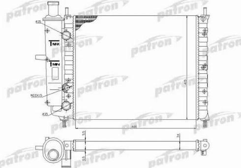 Patron PRS3057 - Радиатор, охлаждане на двигателя vvparts.bg