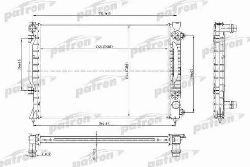 Patron PRS3010 - Радиатор, охлаждане на двигателя vvparts.bg