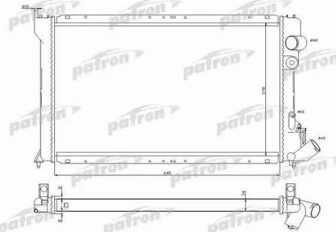 Patron PRS3031 - Радиатор, охлаждане на двигателя vvparts.bg