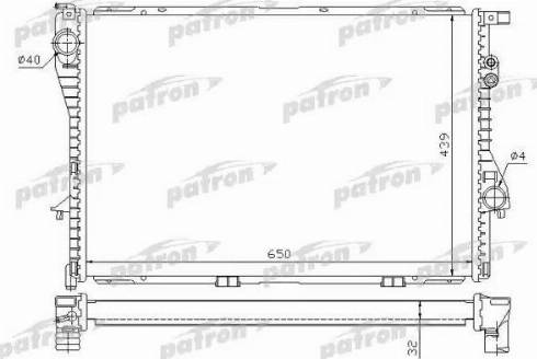 Patron PRS3388 - Радиатор, охлаждане на двигателя vvparts.bg