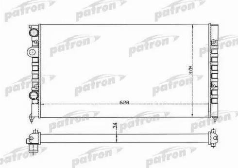 Patron PRS3374 - Радиатор, охлаждане на двигателя vvparts.bg