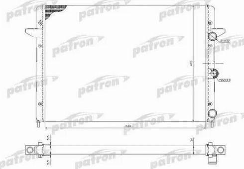 Patron PRS3211 - Радиатор, охлаждане на двигателя vvparts.bg