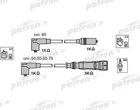 Patron PSCI1013 - Комплект запалителеи кабели vvparts.bg