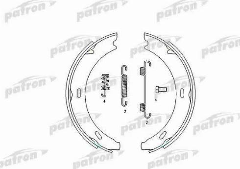 Patron PSP196 - Комплект спирачна челюст, ръчна спирачка vvparts.bg