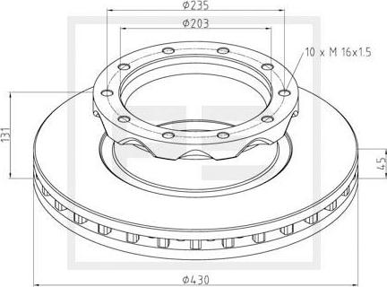 PE Automotive 466.102-00A - Спирачен диск vvparts.bg