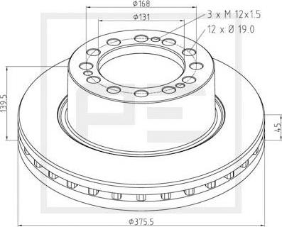 PE Automotive 066.253-00A - Спирачен диск vvparts.bg