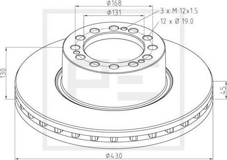 PE Automotive 066.252-00A - Спирачен диск vvparts.bg