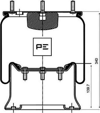 PE Automotive 084.040-71A - Маншон, въздушно окачване vvparts.bg