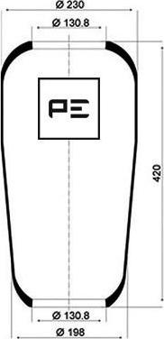 PE Automotive 084.062-70A - Маншон, въздушно окачване vvparts.bg