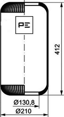 PE Automotive 084.033-70A - Маншон, въздушно окачване vvparts.bg