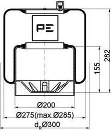 PE Automotive 084.107-76A - Маншон, въздушно окачване vvparts.bg