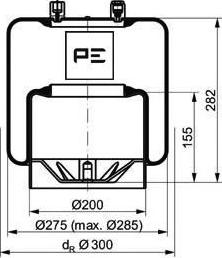 PE Automotive 084.107-72A - Маншон, въздушно окачване vvparts.bg