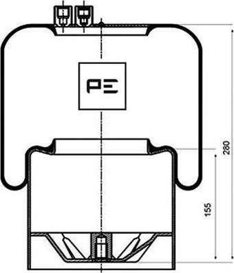 PE Automotive 084.107-77A - Маншон, въздушно окачване vvparts.bg