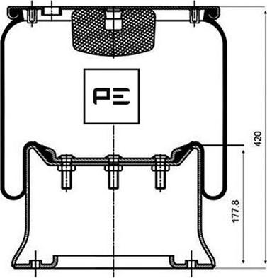 PE Automotive 084.114-73A - Маншон, въздушно окачване vvparts.bg