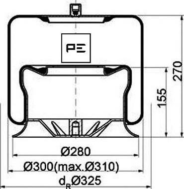 PE Automotive 084.111-75A - Маншон, въздушно окачване vvparts.bg