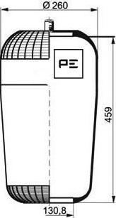 PE Automotive 084.111-70A - Маншон, въздушно окачване vvparts.bg