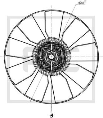 PE Automotive 030.191-00A - Перка, охлаждане на двигателя vvparts.bg