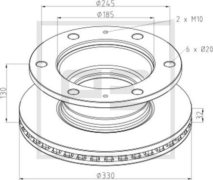 PE Automotive 026.648-00A - Спирачен диск vvparts.bg