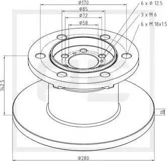 PE Automotive 026.650-10A - Спирачен диск vvparts.bg