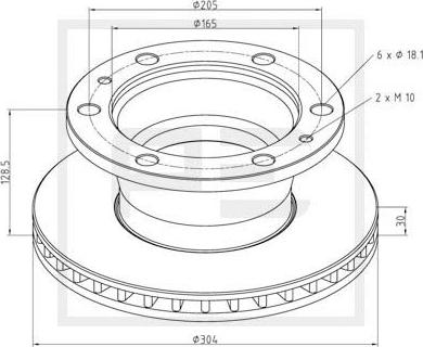 PE Automotive 026.651-10A - Спирачен диск vvparts.bg