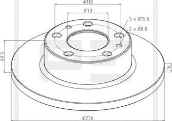 PE Automotive 026.668-10A - Спирачен диск vvparts.bg