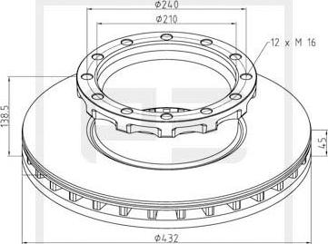 PE Automotive 026.667-10A - Спирачен диск vvparts.bg