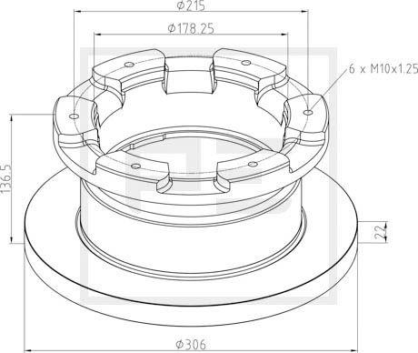 PE Automotive 026.671-10A - Спирачен диск vvparts.bg