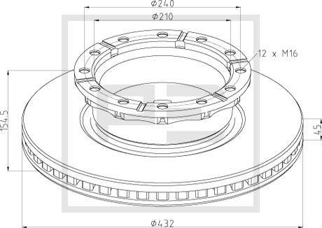 PE Automotive 026.673-10A - Спирачен диск vvparts.bg