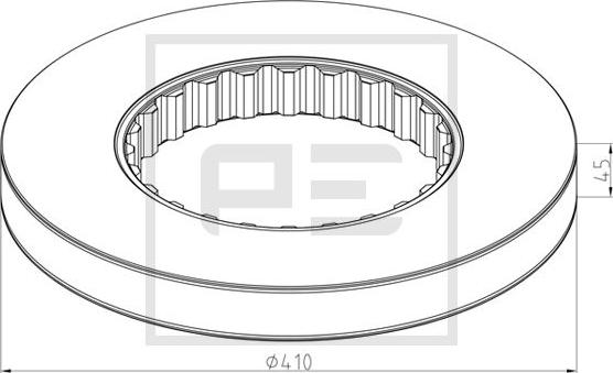 PE Automotive 146.209-10A - Спирачен диск vvparts.bg