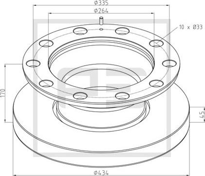 PE Automotive 256.106-00A - Спирачен диск vvparts.bg