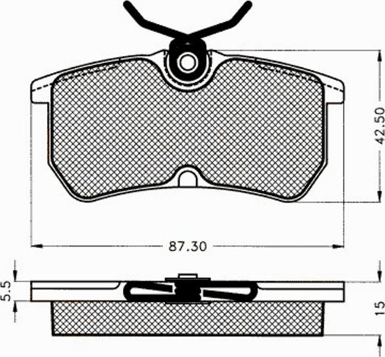 Pex 7495S - Комплект спирачно феродо, дискови спирачки vvparts.bg